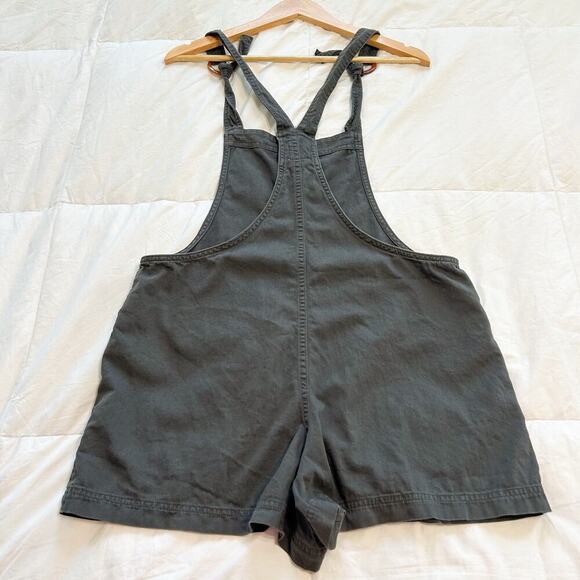 Aerie Beach Shortall Black Cotton Overalls Romper Women’s Size M - Picture 8 of 8